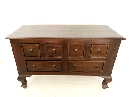 Wooden Console with 6 Drawers