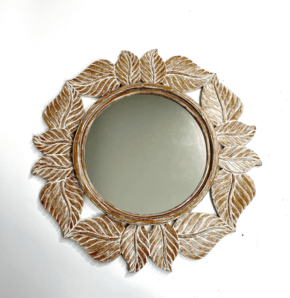 Leaf Mirror Round