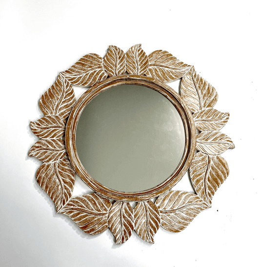 Leaf Mirror Round