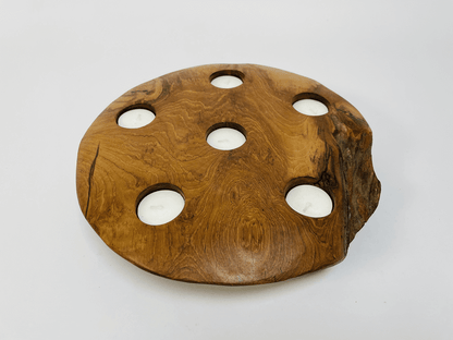 Wooden Candle Bowl