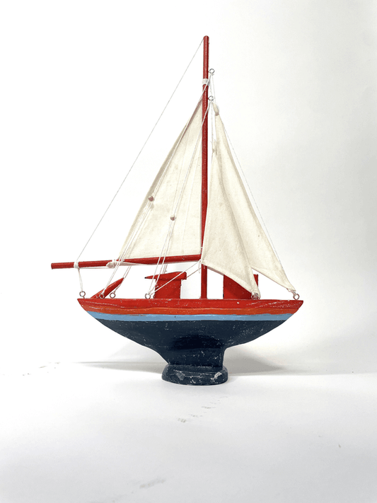 Handmade Wooden Sailboat Decor