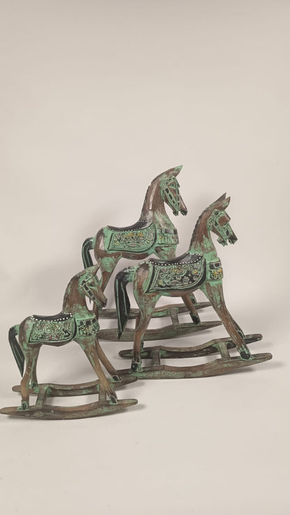 Handmade Patina Rocking Horse