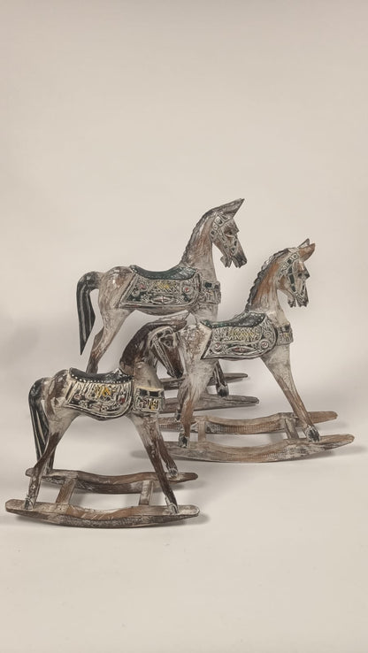 Handmade Patina Rocking Horse