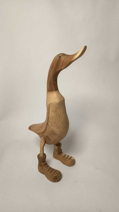 Wooden Duck With Boots
