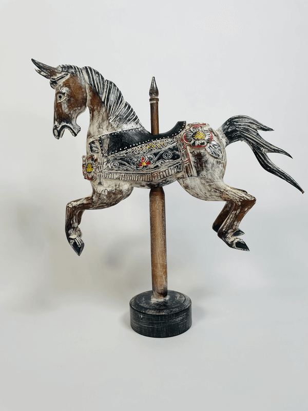 Hand-Carved Wooden Carousel Horse