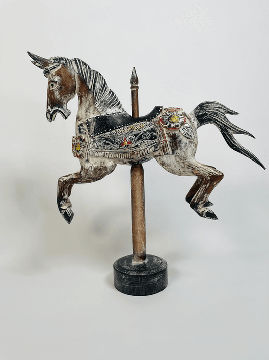 Hand-Carved Wooden Carousel Horse