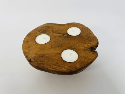Wooden Candle Bowl