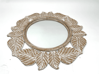 Leaf Mirror Round