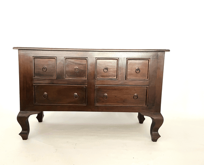 Wooden Console with 6 Drawers